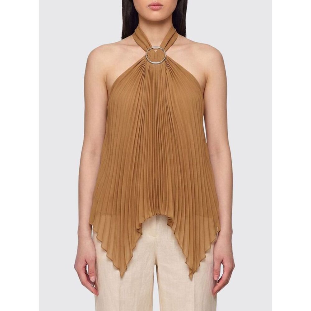 Max Mara Women Valzer Pleated Polyester Top Max Mara